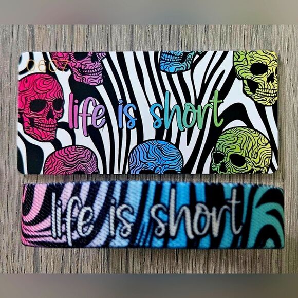 ZOX "LIFE IS SHORT" #607 OMBRE SKULL INTERACTIVE collectible wristband - Picture 3 of 11